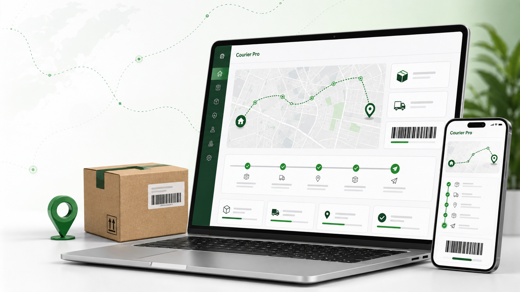 Courier Pro shipment tracking dashboard